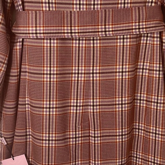 Avec Les Filles Plaid Trench Coat - NWT - Picture 12 of 16
